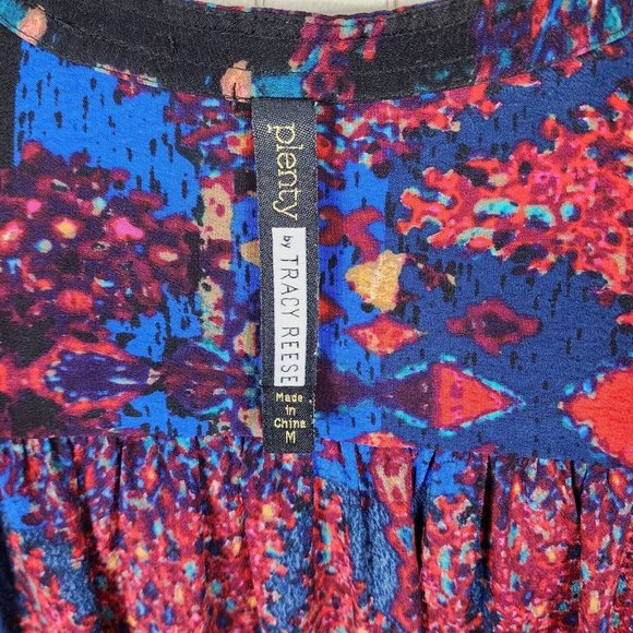 Plenty by Tracy Reese Abstract Pullover Blouse Size M - Picture 4 of 5